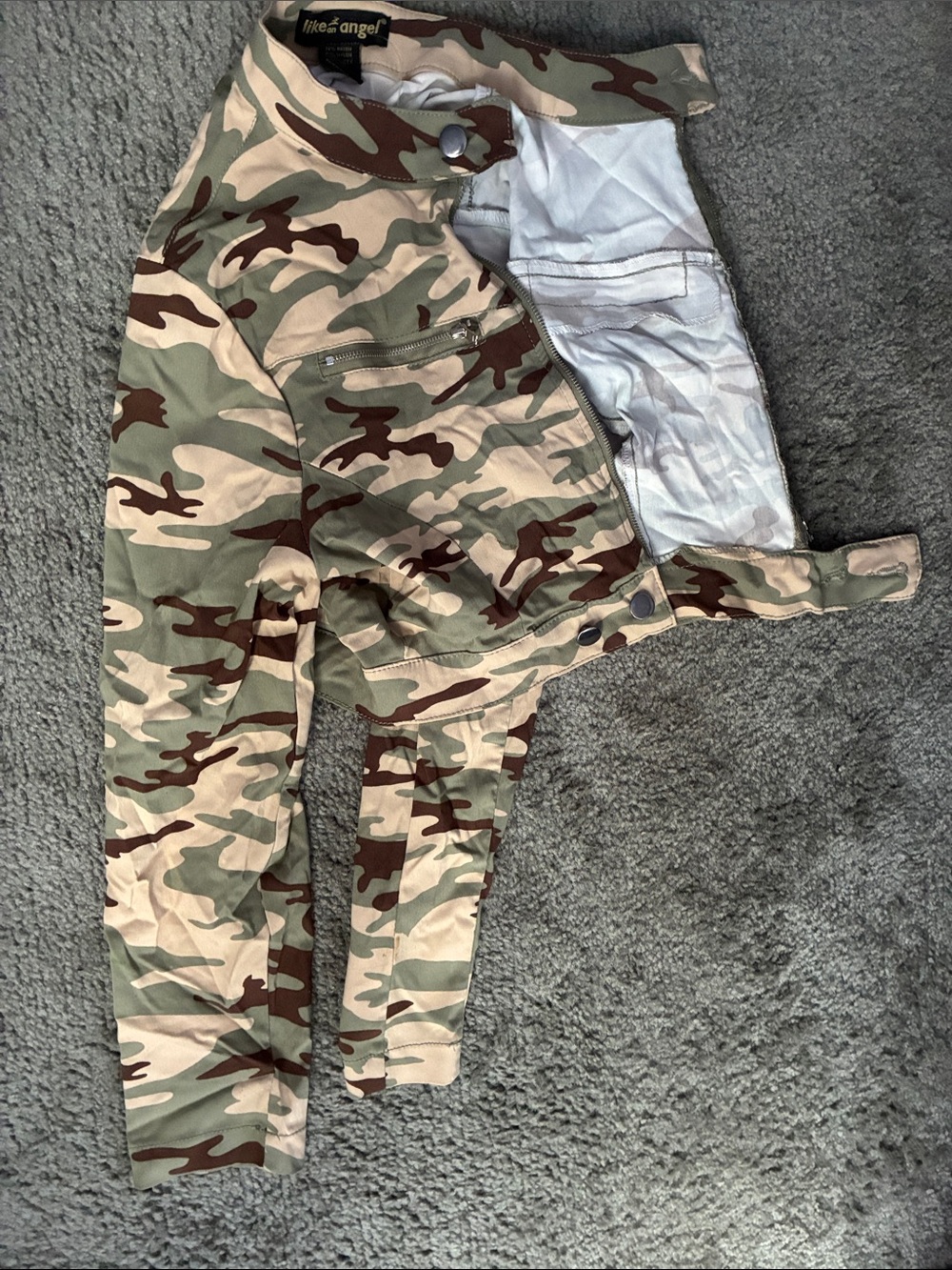 Women's small Camouflage CargoJacket - Green Camo